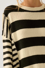 Textured Contrast Sweater