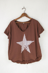 Distressed  Star Tee