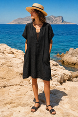 Dress with Mesh Neckline