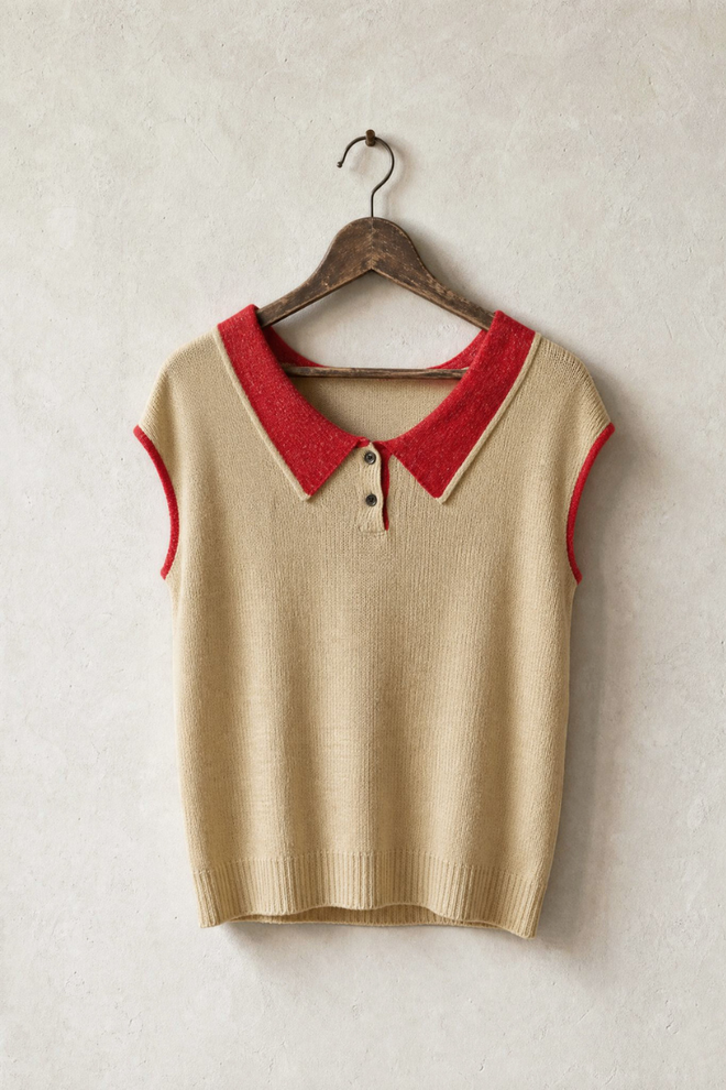 Linen Collar Sweater