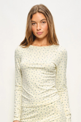 Peony Ditsy Floral Top