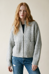 Alpaca Zip Front Jacket
