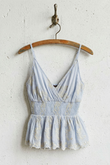 Embroidered Smocked Tank