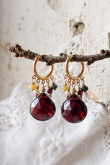Garnet Burst Earrings