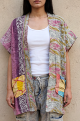 Kantha Sunrise Poncho
