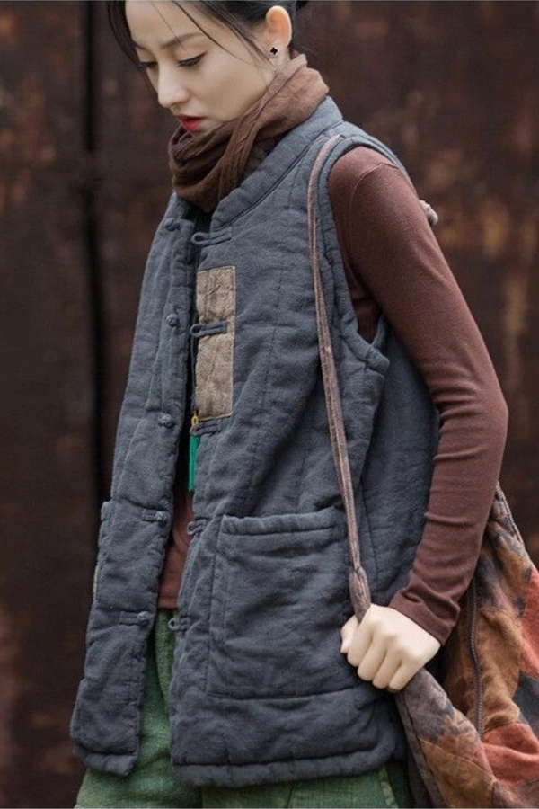 Quilted + Patched Vest