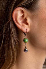 Turquoise + Silver Earring