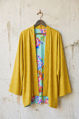 Aqua Floral Kimono