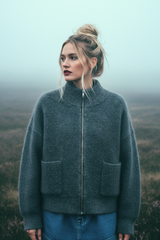 Alpaca Zip Front Jacket