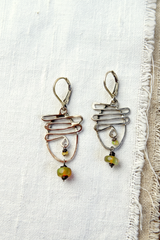 Organic Sterling + Opal Earring