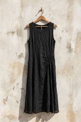 Side Cinch Linen Dress