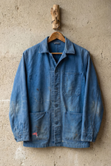 Unisex Hand-Patch Detail Vintage French Workwear Jacket