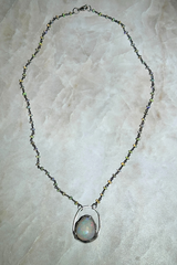 Ethiopian Halo Opal Necklace