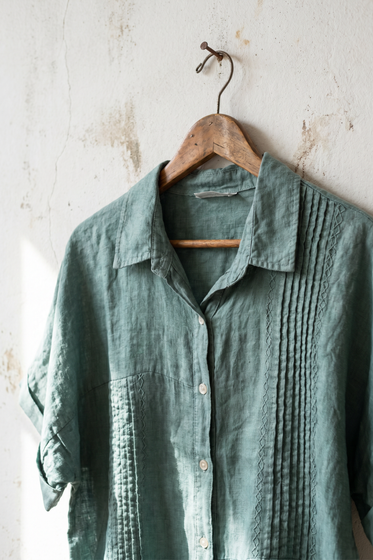 Pleated Linen Shirt