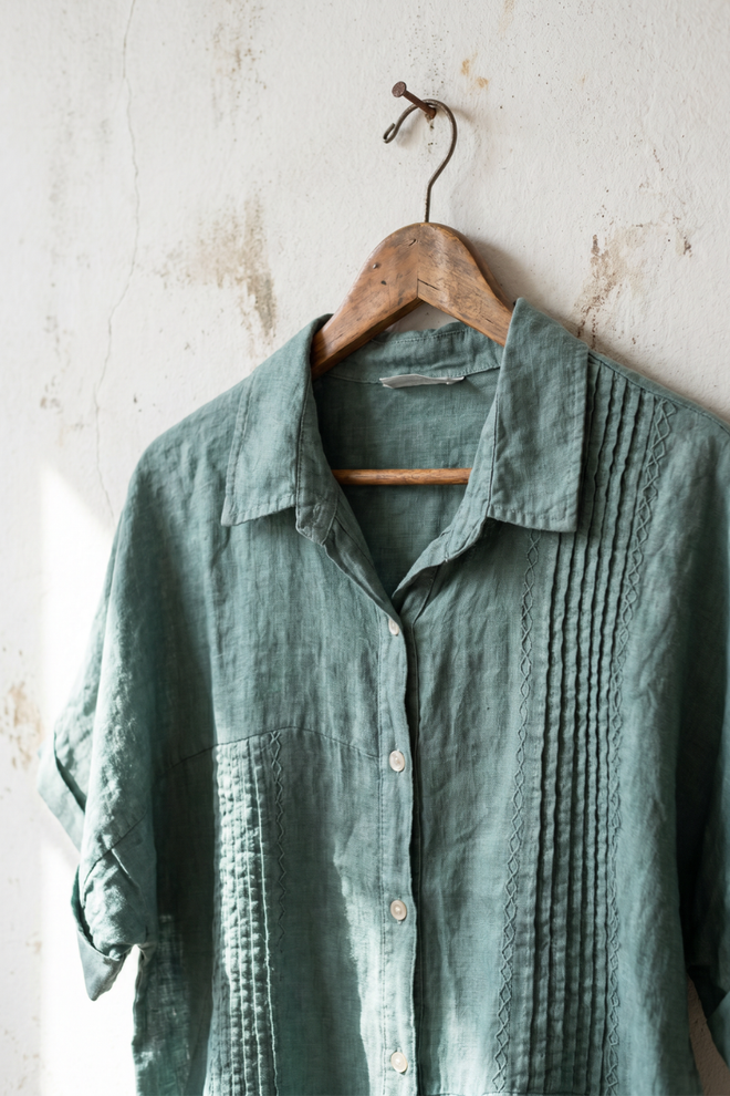 Pleated Linen Shirt