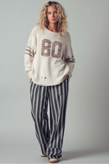 Varsity 80 Distressed Knit Pullover