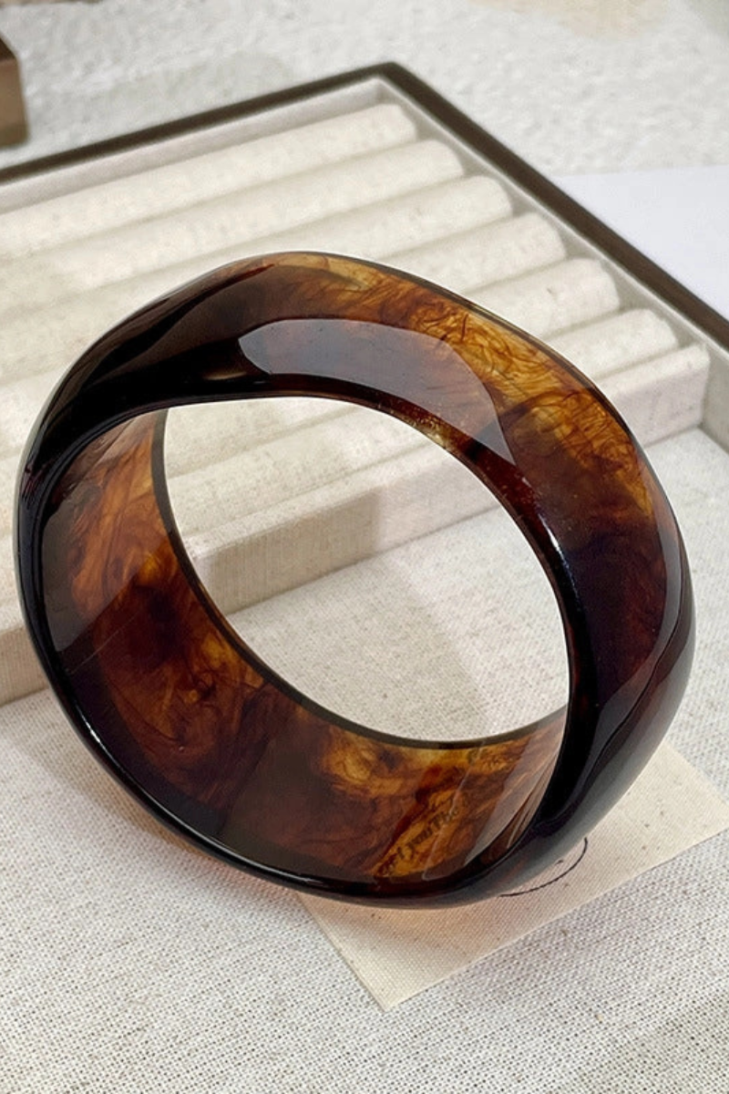 Vintage Irregular Acetate Wide Cuff Bracelet