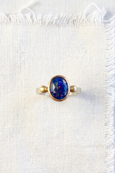 Blue Opal Ring