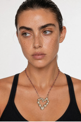 Heart + Garnets Necklace