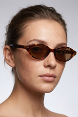 Vintage Small Oval Frame Polarized Sunglasses