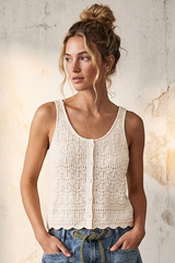 Pointelle Knit Tank