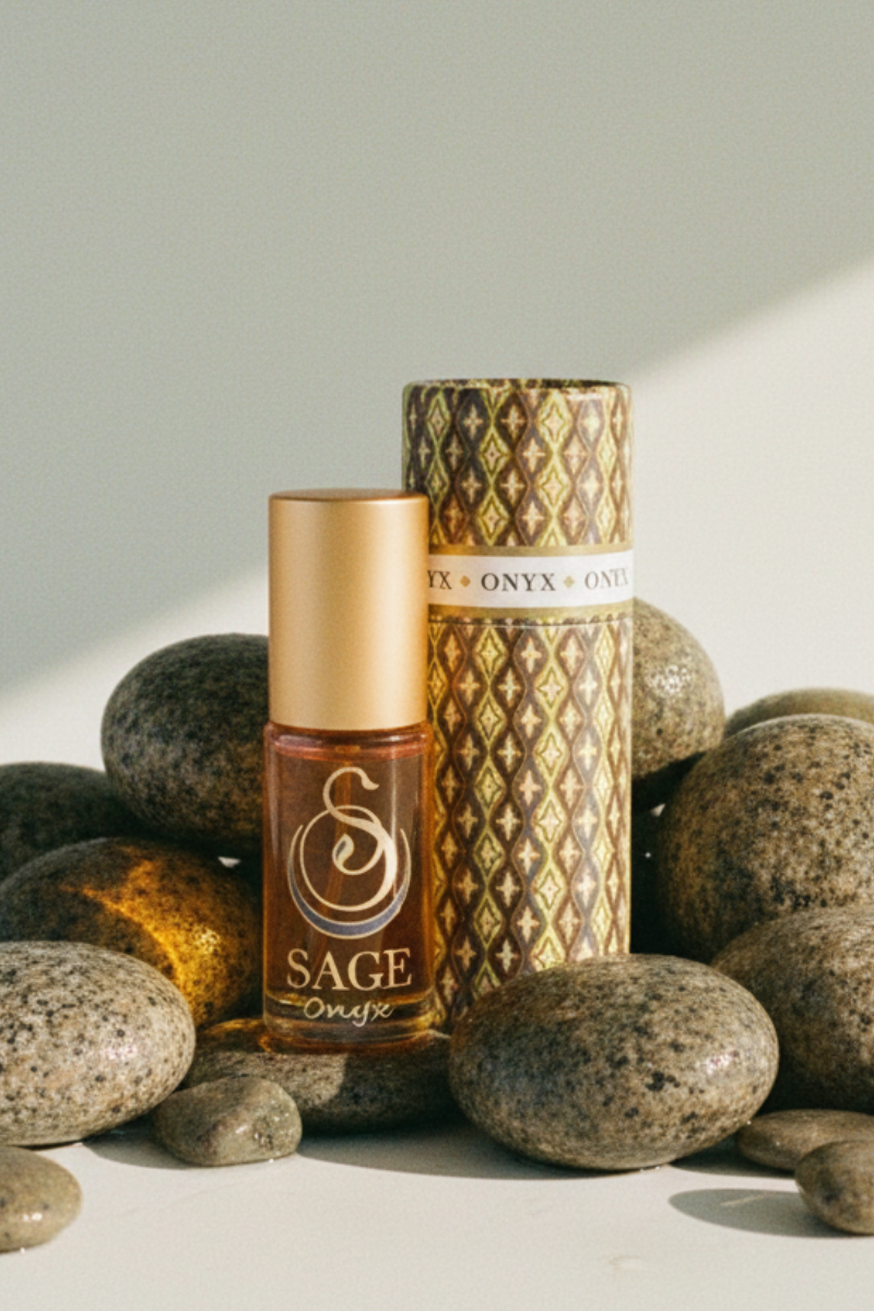 Onyx Gemstone Perfume Oil - 1/8 oz Roll-On