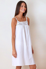 Jenn White Cotton Nightgown