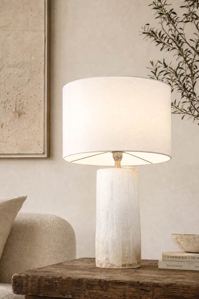 Selenite Crystal Lamp