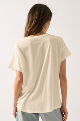 Floral Motif Garment Washed Graphic Tee