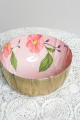 Butterfly Garden Glazed Ceramic Bowl