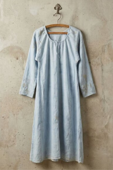 Hand-Mended Linen Chemise Circa 1900, France