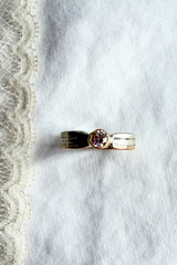 Gold Sterling + Diamond Ring