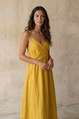 Wrap Linen Dress