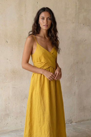 Wrap Linen Dress