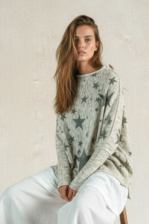 Mock Neck Crop Sweater