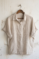 Pleated Linen Shirt
