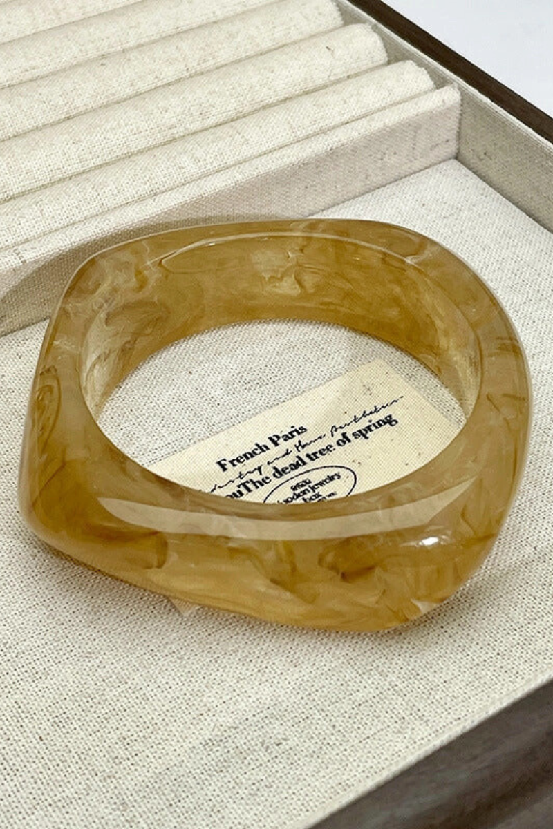 Vintage Irregular Acetate Wide Cuff Bracelet