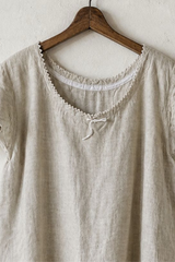 French Antique Linen Chemise Dress