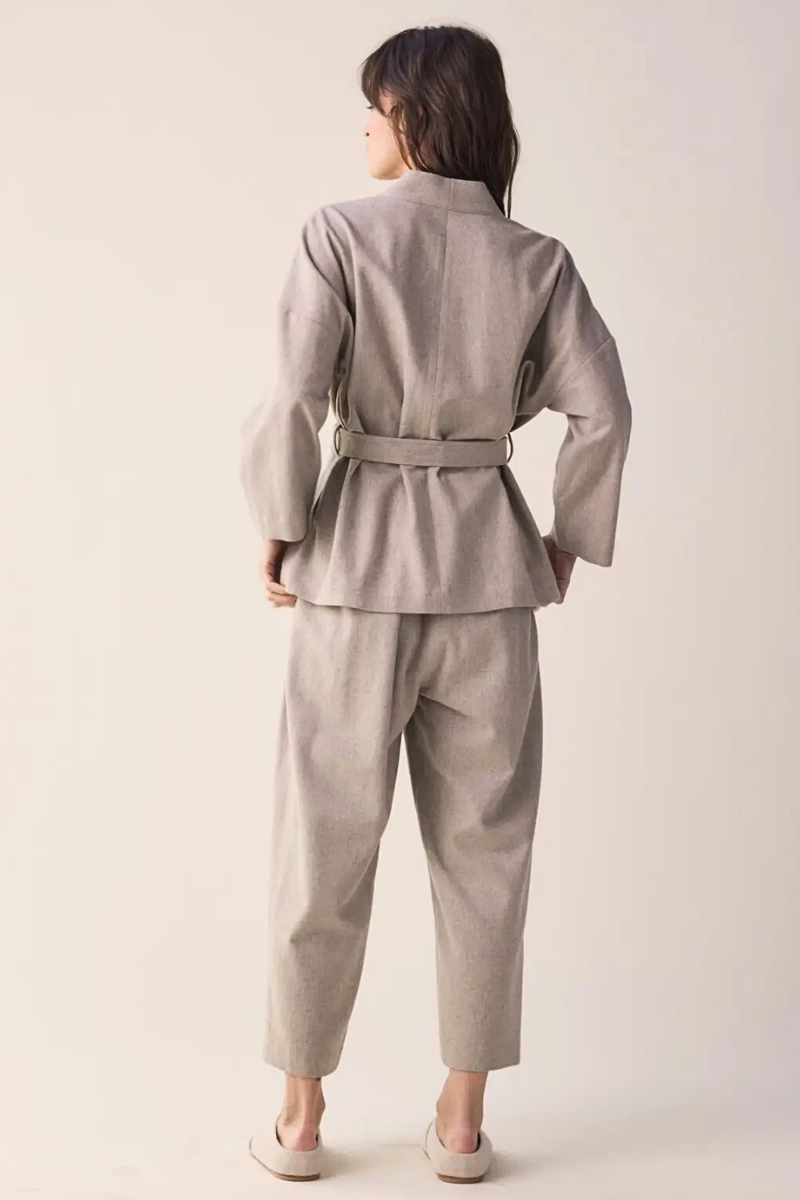 Tapered Ankle Wool Pants