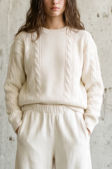 Cotton Fisherman Sweater