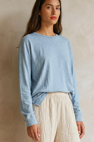 Le Bon Shoppe Haze Linen Blend Tee