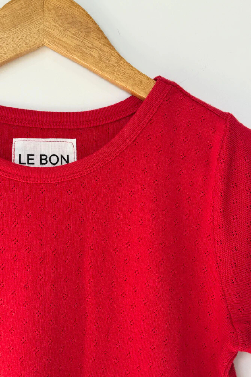 Pointelle Babe Tee