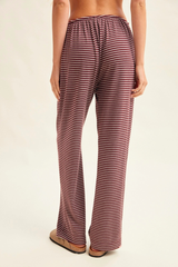 Stripe Drawstring Knit Pants