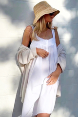Joy White Cotton Nightgown