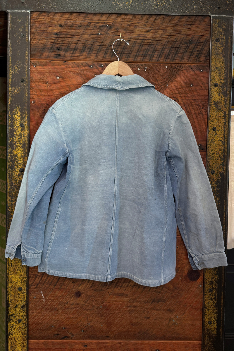 Unisex Rare Light Indigo Vintage French Workwear Jacket
