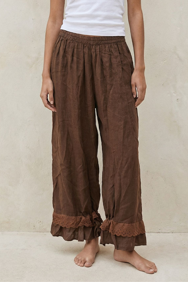 Eyelet Embroidery Trousers