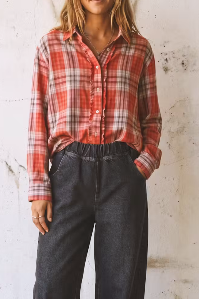 Double Gauze Plaid Shirt
