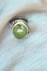 Gaspeite Love Ring