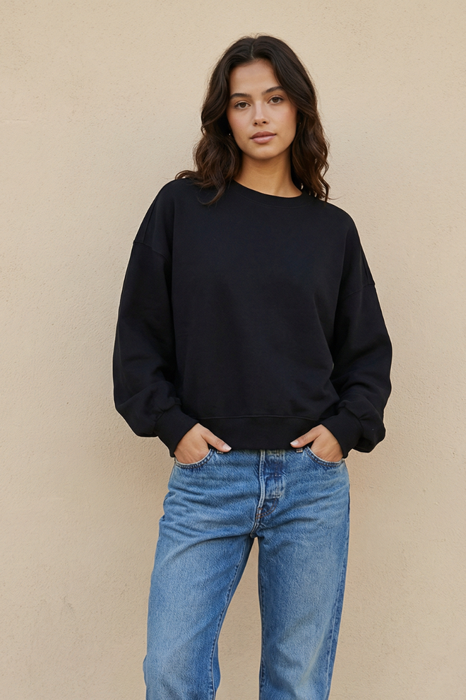 Pointelle Core Sweatshirt