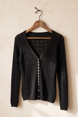 Pointelle Button Up Cardi